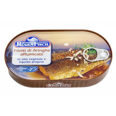 FILETTI ARINGHE AFFUUMICATE IN OLIO G.200