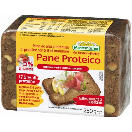 PANE PROTEICO CON 5% DI MANDORLE G.250